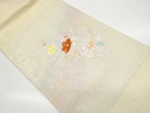 花模様刺繍名古屋帯